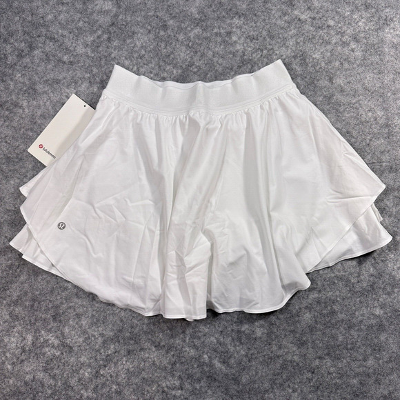 Lululemon Court Rival High-Rise Skirt Long White Tennis Pickleball Size 4 - Picture 4 of 8
